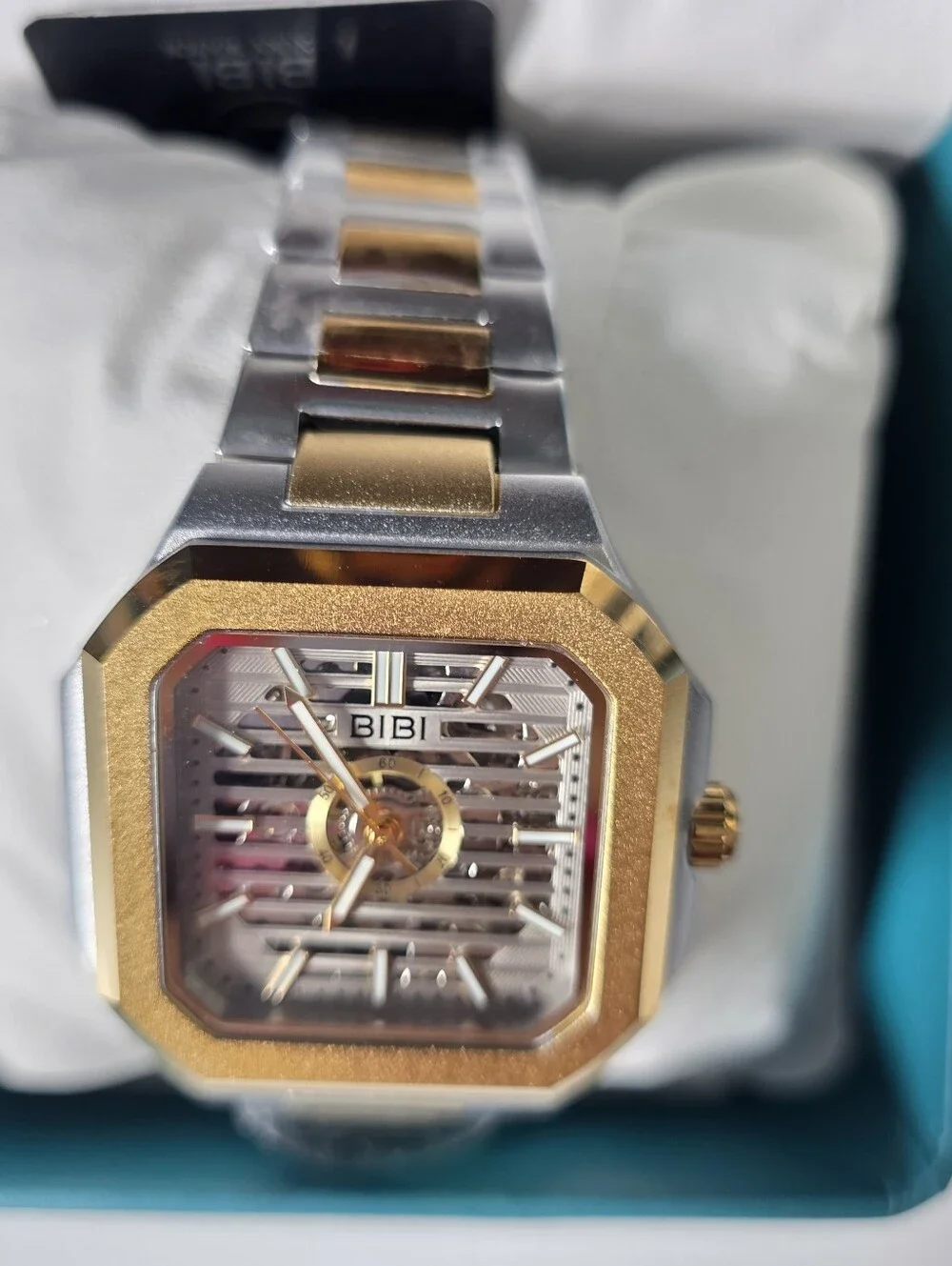 343. BiBi Two-Tone Gold and Silver Skeleton Watch